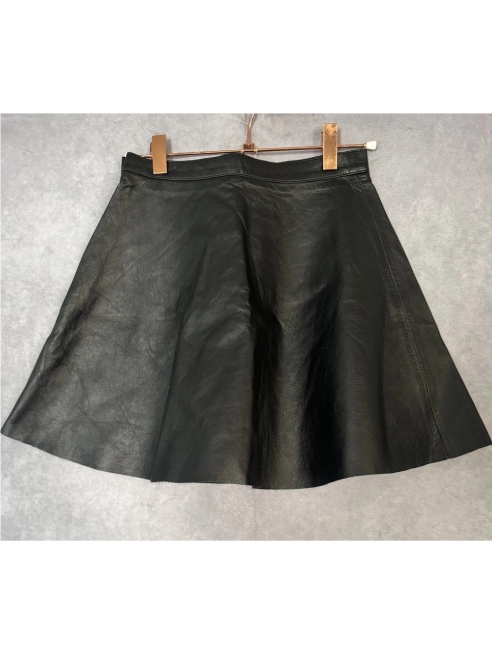 American Apparel Lambskin Leather mini Circle Skirt XS
